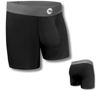 Real Men Bulge Enhancing Underwear 1 or 3 Pack 3-7 Inch, Ultra Soft Boxer Briefs Modal, Bulge Pouch Underwear, D Pouch 1 Pack- Black 7 Inch, L