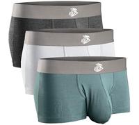 Real Men Bulge Enhancing Underwear 1 or 3 Pack 3-7 Inch, Ultra Soft Boxer Briefs Modal, Bulge Pouch Underwear, 3 Inch 3 Pack- Slate Grey Dark Heather Grey White, L