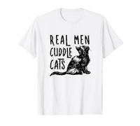 Real Men Cuddle Cats Funny Cat Lovers Value Graphic T-Shirt