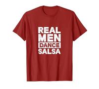 Real Men Dance Salsa Latin Music Dancer Dancing T-Shirt, Men, Cranberry Red, XX-Large