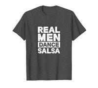 Real Men Dance Salsa Latin Music Dancer Dancing T-Shirt, Men, Dark Heather Grey, Large