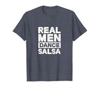Real Men Dance Salsa Latin Music Dancer Dancing T-Shirt, Men, Heather Blue, Large