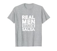 Real Men Dance Salsa Latin Music Dancer Dancing T-Shirt, Men, Heather Grey, 3X-Large