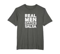 Real Men Dance Salsa Latin Music Dancer Dancing T-Shirt, Men's Big and Tall, Asphalt Grey, 4X Tall