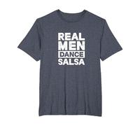 Real Men Dance Salsa Latin Music Dancer Dancing T-Shirt, Men's Big and Tall, Heather Blue, 3X Tall