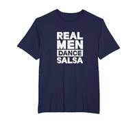 Real Men Dance Salsa Latin Music Dancer Dancing T-Shirt, Men's Big and Tall, Navy Blue, 5X Tall