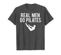 Real Men Do Pilates T-Shirt, Men, Dark Heather Grey, 4X-Large