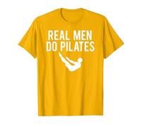 Real Men Do Pilates T-Shirt, Men, Golden Yellow, Large