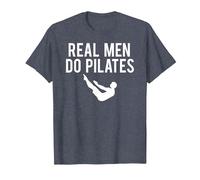 Real Men Do Pilates T-Shirt, Men, Heather Blue, Large