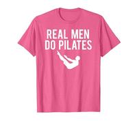 Real Men Do Pilates T-Shirt, Men, Pink Heather, Large