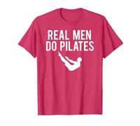 Real Men Do Pilates T-Shirt, Men, Red Heather, Large