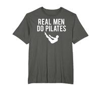 Real Men Do Pilates T-Shirt, Men's Big and Tall, Asphalt Grey, 4X Tall