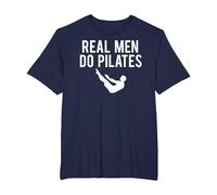 Real Men Do Pilates T-Shirt, Men's Big and Tall, Navy Blue, 3X Tall