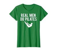 Real Men Do Pilates T-Shirt, Women, Kelly Green, Medium