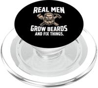 Real Men Grow Beards And Fix Things Beard PopSockets PopGrip for MagSafe
