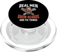 Real Men Grow Beards And Fix Things Beard PopSockets PopGrip for MagSafe