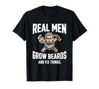 Real Men Grow Beards and Fix Things Beard T-Shirt