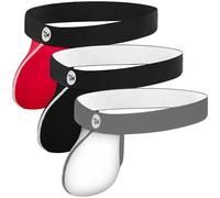 Real Men LIFT Pouch Jock Strap 1 or 3 Pack- Vasectomy Support Underwear - Athletic Supporter, 3 Pack- Gray/White/Red, S