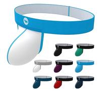 Real Men Lift Pouch Strapless Jocks Athletic Supporter - ABCD Custom Pouch Size - Waist XS-5XL- Vasectomy Support Underwear, 1 Pack White W Cyan, XL