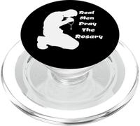 Real Men Like To Pray The Rosary Kneeling Man Praying Image PopSockets PopGrip for MagSafe