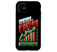 Real Men Love Curves Funny Stock Market Trader Case for iPhone 11