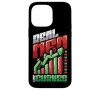 Real Men Love Curves Funny Stock Market Trader Case for iPhone 14 Pro Max