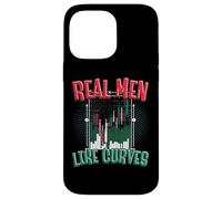 Real Men Love Curves Funny Stock Market Trader Case for iPhone 14 Pro Max