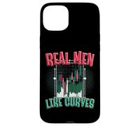 Real Men Love Curves Funny Stock Market Trader Case for iPhone 15 Plus