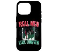Real Men Love Curves Funny Stock Market Trader Case for iPhone 16 Pro