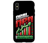 Real Men Love Curves Funny Stock Market Trader Case for iPhone X/XS