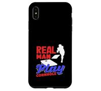 Real Men Play Cornhole Lover Perfect Game Fun Case for iPhone XS Max