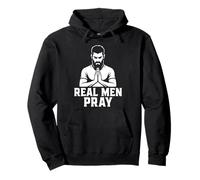 Real Men Pray | Lord Jesus Christ Our Savior Worshippers Pullover Hoodie