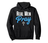 Real Men Pray | Lord Jesus Christ Our Savior Worshippers Pullover Hoodie