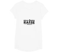 Real Men Raise Daughters: Proud Dad Statement T-Shirt, Girls, White, Large