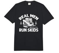 Real Men Run Skids Skid Steer Loader Heavy Operator Comfort Colors Adult Heavyweight T-Shirt