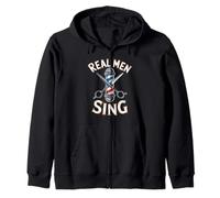 Real Men Sing Barbershop Quartets Musicians Themed Zip Hoodie