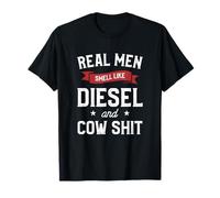 Real Men Smell Like Diesel And Cow Gift For A Dairy Farmer T-Shirt
