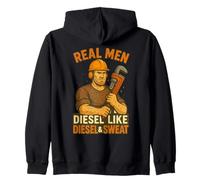 Real Men Smell Like Diesel & Sweat Oilfield T-Shirt Zip Hoodie