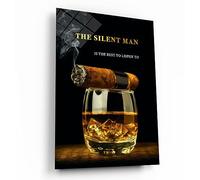 REAL MENS CANVAS, Whiskey Wall Art, Cigar Poster, Actions over Words Print, The True Man, Gift For Him, Motivational Inspirational Wall Art