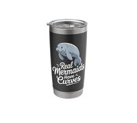 Real Mermaids Have Curves Manatee Stainless Steel Insulated Tumbler