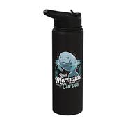 Real Mermaids Have Curves Manatee Stainless Steel Insulated Water Bottle