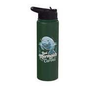 Real Mermaids Have Curves Manatee Stainless Steel Insulated Water Bottle