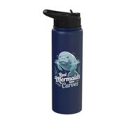 Real Mermaids Have Curves Manatee Stainless Steel Insulated Water Bottle