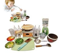 Real Mini Cooking Toy Set - Kids Kitchen Tools With Stove Burner | Functional Cookware Play Kit With Pan, Lid, And Tongs | Educational Pretend Playset For Making Real Dishes At Home