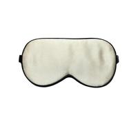 Real Mulberry Silk Sleep Mask Eye Covers for Sleeping Blindfold with Adjustable Strap Comfortable Super-Smooth(Beige)