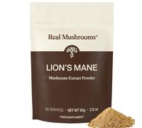 Real Mushrooms Lions Mane Mushroom Supplement - Organic Lions Mane Extract Powder for Overall Wellness with Adaptogens - Functional Vegan, Non-GMO Blend with 60 Servings