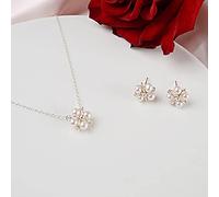 Real Natural Freshwater Pearl Handmade Jewelry Sets 925 Silver Necklace Earrings For Women Wedding Gift 40cm