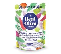 Real Olive Co | Garlic, Peppers & Mustard Seed Mixed Pitted Olives 1kg | Deli Fresh to your Door Mediterranean Olives in Cold Pressed Oil | Gluten Free, Vegan, Sustainable UK