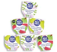 Real Olive Co - ‘The Gastronome’. Mixed Case of Olives (Net 1kg). Deli Fresh. Cold Pressed Oil.