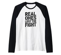 Real Ones Lost the Fight Breast Cancer Tribute Raglan Baseball Tee